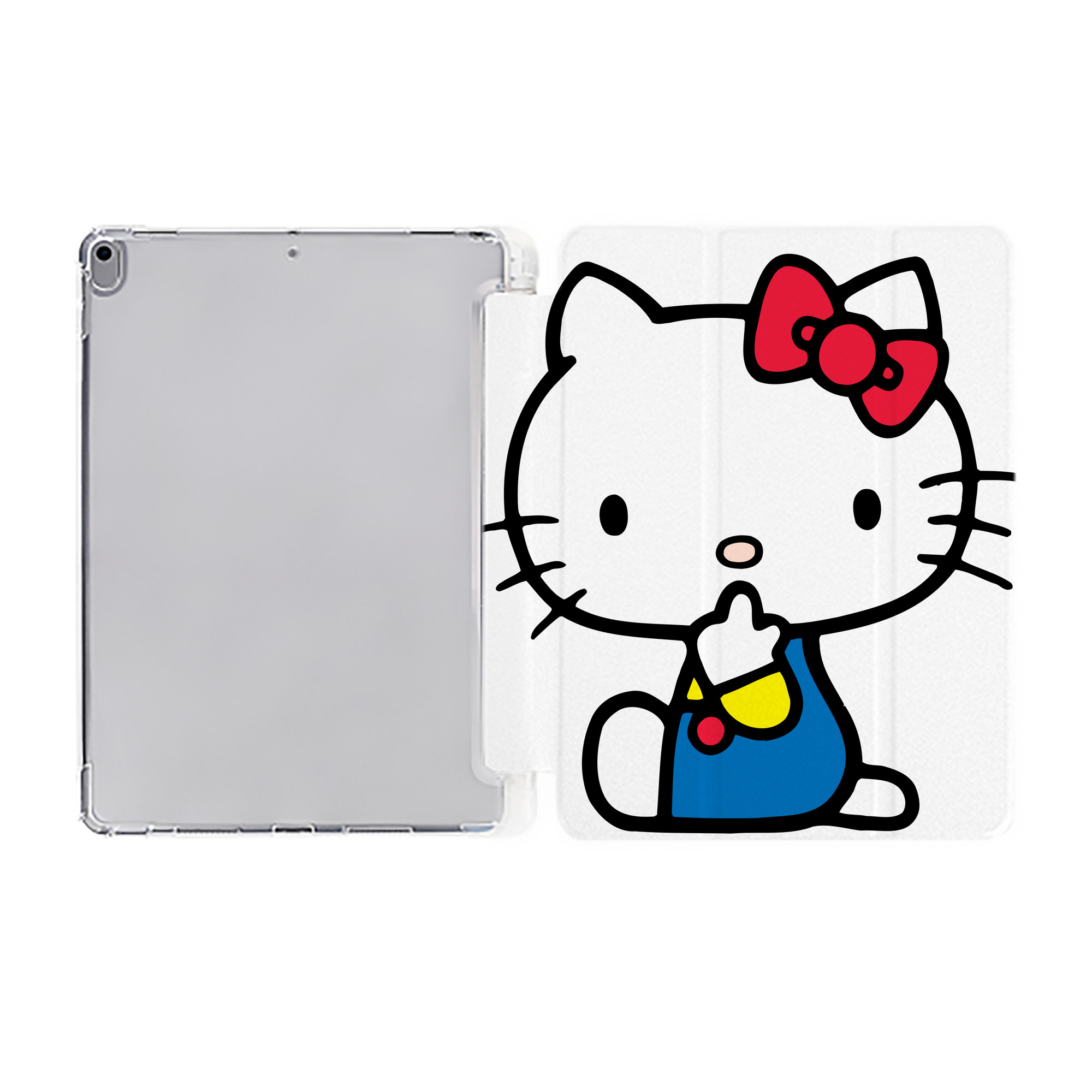 （画像用） Hello Kitty ハローキティ IPad ケース ペン収納付き 三つ折りスタンド PUレザー×シリコン 対応機種9.5/10.5/10.9インチ